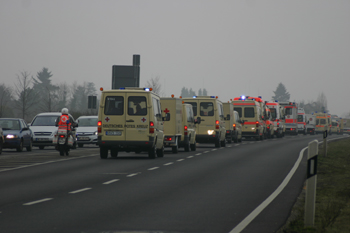 Großübung DRK Autobahn A 57 53