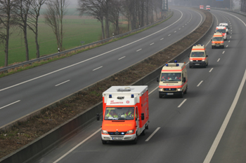 Großübung Johanniter JUH Autobahn A 57 64