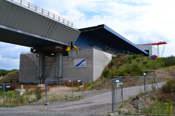 Hochmoselübergang Zeltingen Rachting Ürzig Moselbrücke Brückenneubau B50n Widerlager 27