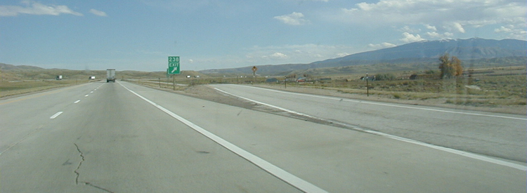 Interstate I-80 Lincoln Highway USA Autobahn Amerika Wyoming 80 Exit 238 Walcutt