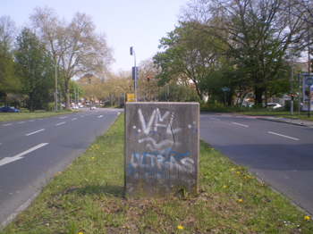 Kilometerstein Berliner B�r M�nchengladbach