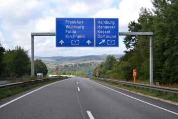 Kirchheimer Dreieck  Autobahn A 4 Autobahn A 7 64