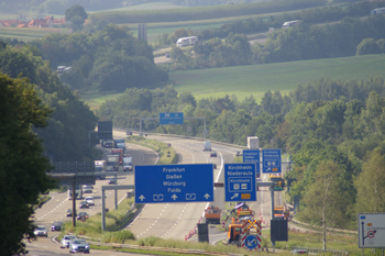 Kirchheimer Dreieck  Autobahn A 4 Autobahn A 7 91