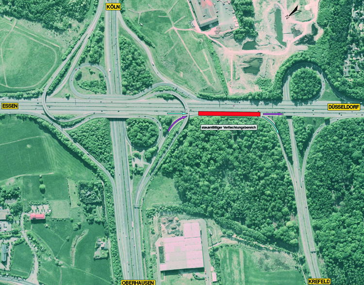 Luftbild_Breitscheid Autobahnkreuz A3 A52 A524