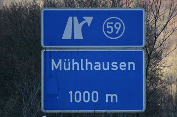 Mittelstreifen Fahrbahnteilung Anschlußstelle Mühlhausen im Täle 02