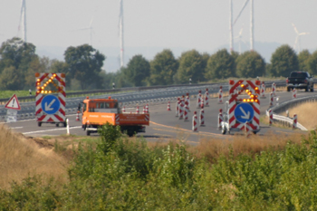 Neue Autobahn A44n alte A61 Verkehrsumlegung Autobahnkreuz Wanlo Holz Jackerath Autobahndreieck Verkehrssicherung- 04