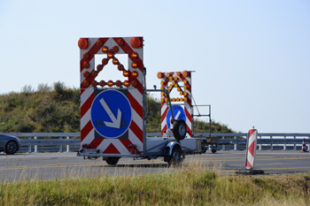 Neue Autobahn A44n alte A61 Verkehrsumlegung Autobahnkreuz Wanlo Holz Jackerath Autobahndreieck Verkehrssicherung 03