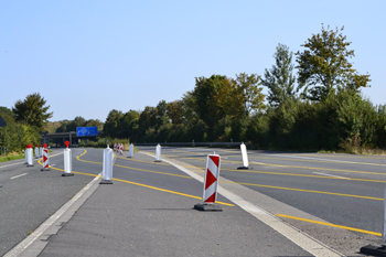 Neue Autobahn A44n alte A61 Verkehrsumlegung Autobahnkreuz Wanlo Holz Jackerath Autobahndreieck Verkehrssicherung 13