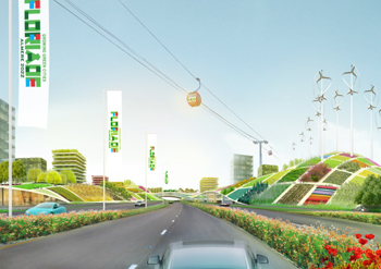 Niederlande Almere Floriade 2022 A6 Autosnelweg Autobaan SNELWEG