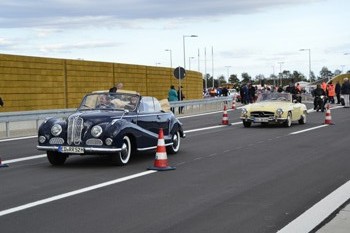 Oldtimer Korso Autobahn A94 Youngtimer Rundfahrt historische Fahrzeuge Kfz Pkw 14