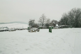 Parkplatz Kleiner Hrselberg im Schnee