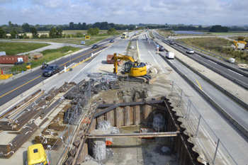 Pocking Anschlußstelle A3 A94 B12 B512 Mittich Neuhaus Autobahnkreuz Rottal Autobahnbau 03
