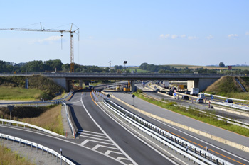 Pocking Anschlußstelle A3 A94 B12 B512 Mittich Neuhaus Autobahnkreuz Rottal Brückenbau 63