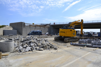 Pocking Anschlußstelle A3 A94 B12 B512 Mittich Neuhaus Autobahnkreuz Rottal Brückenbau 92