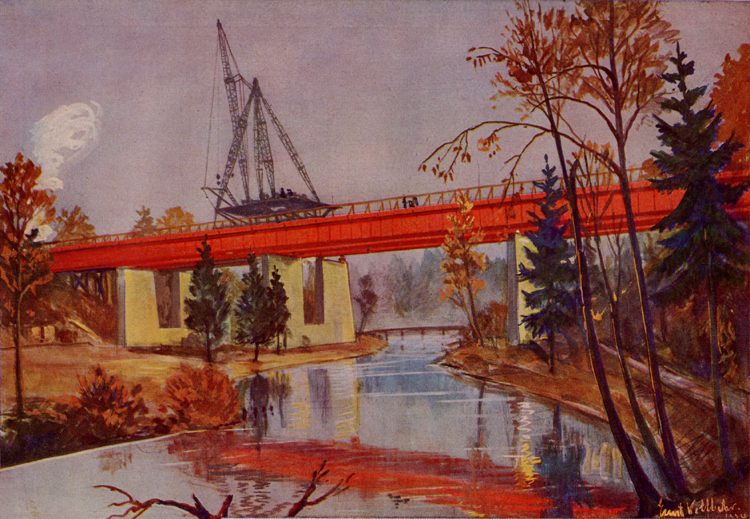 Prienbrcke bei Frasdorf November 1934 Ernst Vollbehr Autobahngemlde 