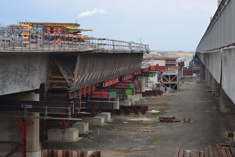 Rheinbrücke Autobahn A1 Leverkusen Köln Brückenneubau 05