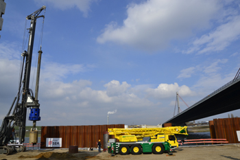 Rheinbrücke Autobahn A1 Leverkusen Köln Brückenneubau 68