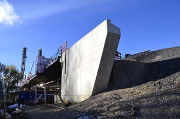 Rheinbrücke Neuenkamp Duisburg Autobahnbrücke Neubau Ruhrschnellweg A40 längste Schrägselbrücke 12