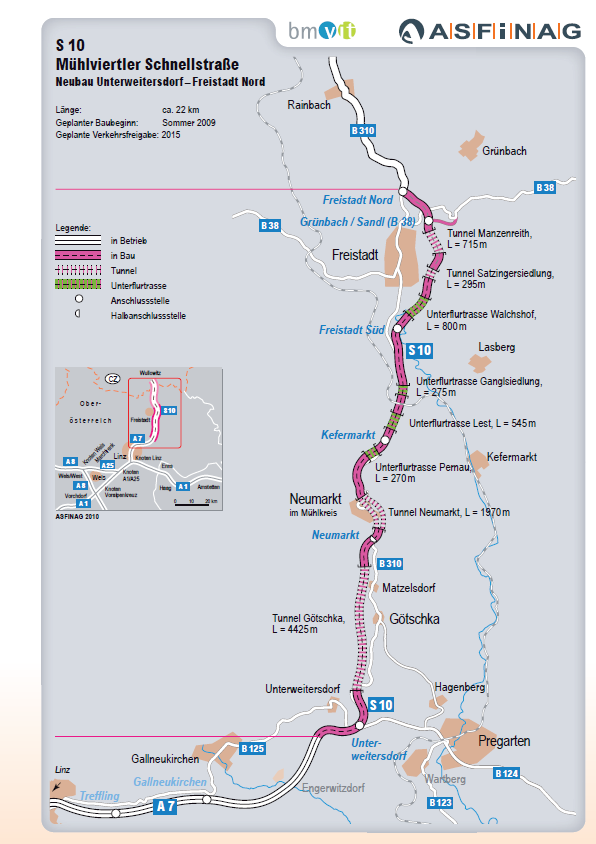 S 10 Mhlviertler Schnellstrae Autobahn sterreich