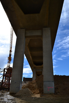 Schraudenbachtalbrücke in Bau Ersatzneubau Autobahnbrücke 29