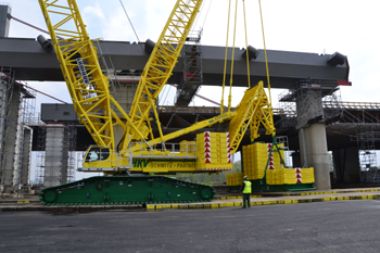 Stahlbrcke Hohlkasten Rheinbrckenbau Stahlverbundkonstruktion Haupttrgersegmente Stahlbauteile 132