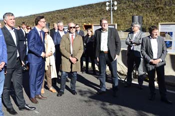 Stephan Krenz, Oliver Luksic Tunnelpatin Isolde Posch Verkehrsminister Dieter Posch Gerd Riegelhuth