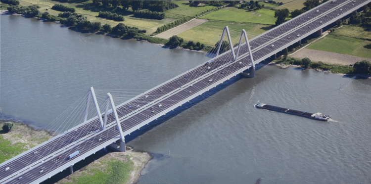 Straen.NRW Brgerbro Rheinbrcke Kln-Merkenich Leverkusen Autobahnbrcke Neubau Verkehrssicherheit 05