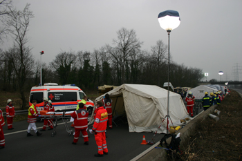 Unfallübung Autobahn A57 92