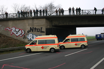 Unfallübung DRK Autobahn A57 05