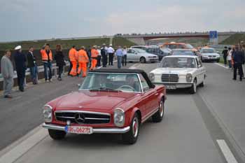 Verkehrsfreigabe Bundesautobahn A71 Gesamtfertigstellung Mercedes Benz SL 350 Cabrio 41