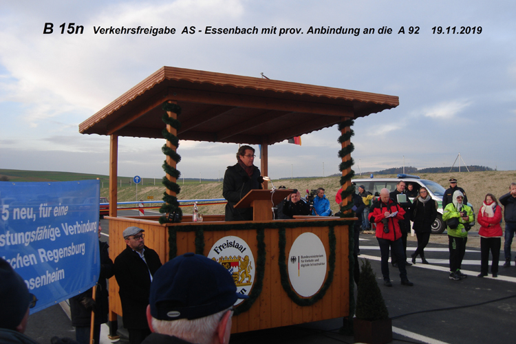 Verkehrsfreigabe Bundesstraße B 15n Bundesverkehrsminister Andreas Scheuer Essenbach Landshut Autobahn A92 02