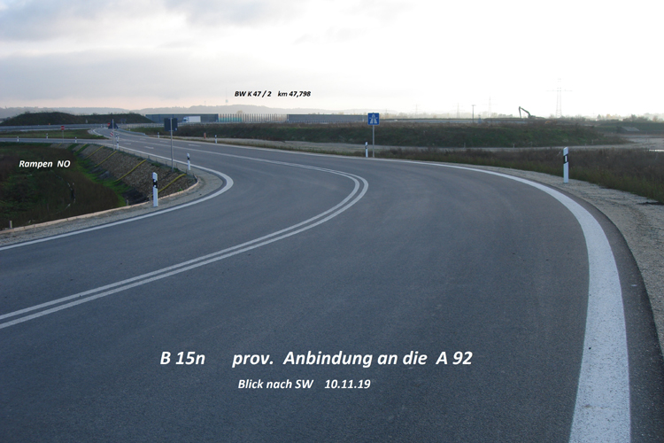 Verkehrsfreigabe Bundesstraße B 15n provisorische Anbindung Essenbach Regensburg Neufahrn Landshut Autobahn A92 16