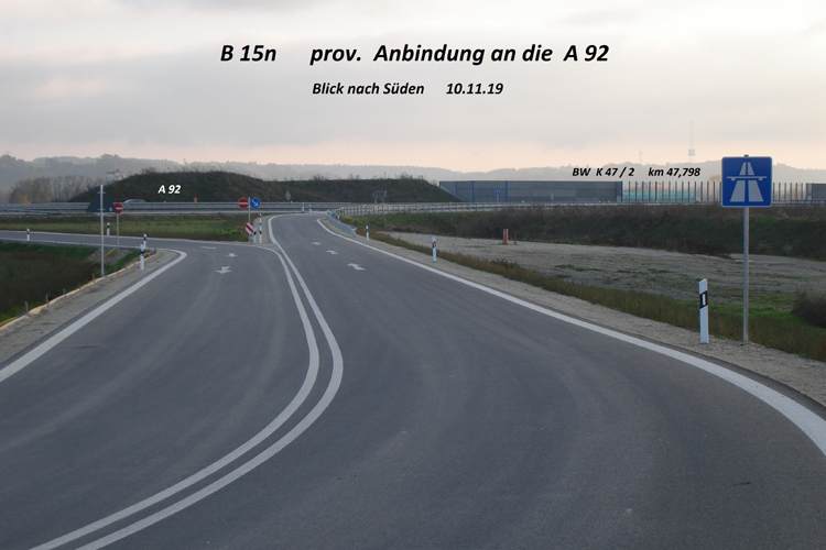 Verkehrsfreigabe Bundesstraße B 15n provisorische Anbindung Essenbach Regensburg Neufahrn Landshut Autobahn A92 17