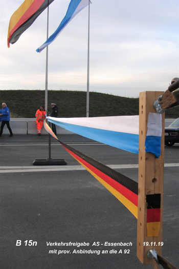 Verkehrsfreigabe Bundesstraße B 15n provisorische Anbindung Essenbach Regensburg Neufahrn Landshut Autobahn A92 19