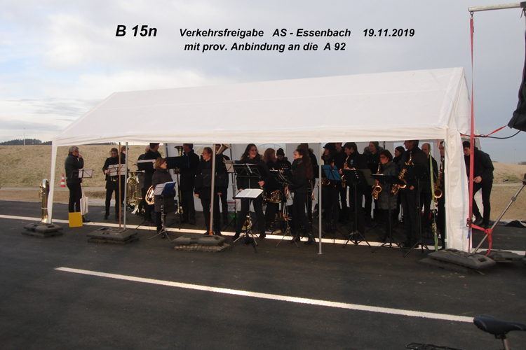 Verkehrsfreigabe Bundesstraße B 15n provisorische Anbindung Essenbach Regensburg Neufahrn Landshut Autobahn A92 22
