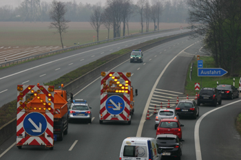 Wiederfreigabe Autobahn A 57 Dormagen nach Vollsperrung 14