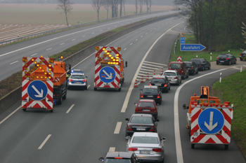 Wiederfreigabe Autobahn A 57 Dormagen nach Vollsperrung 99