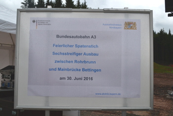 A3 Frankfurt Würzburg Spatenstich sechsstreifiger Vollausbau Rohrbrunn Marktheidenfeld Mainbrücke Bettingen 41