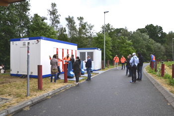 A40 Duschen fr Lkw-Fahrer Autobahn Parkplatz Duschcontainer Logistikbranche Lieferketten 76