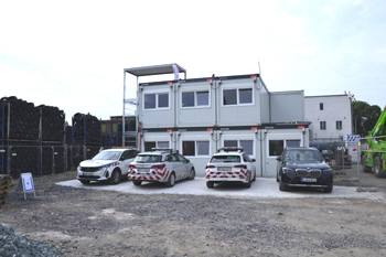 A40 Ruhrschnellweg Autobahn Vollsperrung Bochum Baubüro Container 03