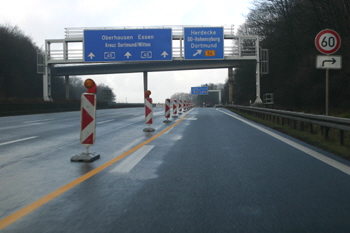 A45 Autobahn Vollsperrung Tagesbruch Bergbauschäden Dortmund-Süd 