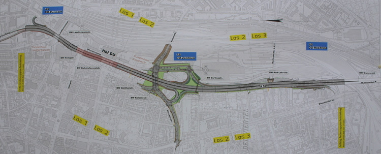 A59 Autobahn Duisburg Hauptbahnhof Verkehrsfreigabe Ausbau sechstreifig 8