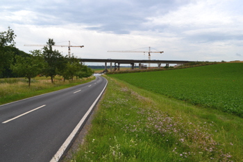 A7 Autobahn Unterfranken eingestürzte Brücke Schraudenbachtalbrücke 01