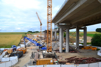 A7 Autobahn Unterfranken eingestürzte Brücke Schraudenbachtalbrücke 02