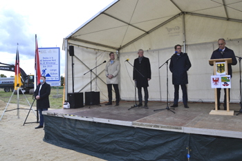 A 14 Autobahnneubau Elbebrücke Seehausen Wittenberge Spatenstich 10