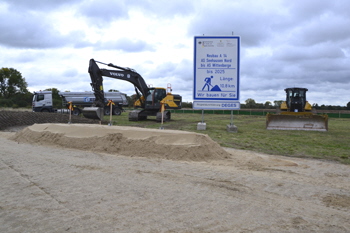 A 14 Autobahnneubau Elbebrcke Seehausen Wittenberge Spatenstich 83