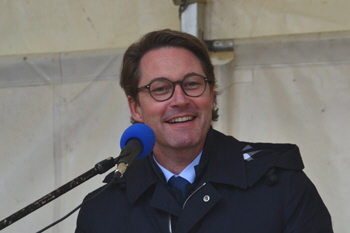 A 14 Autobahnneubau Elbebrücke Seehausen Wittenberge Spatenstich Bundesverkehrsminister Andreas Scheuer36