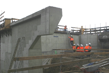 A 1 Wupper Talbrücke Widerlager Flügel 0104