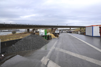 Altablagerung Dhünnaue A1 Autobahnrheinbrücke Baubeginn 45