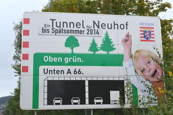Autobahn A66 Frankfurt - Fulda Verkehrsfreigabe Tunnel Neuhof 07